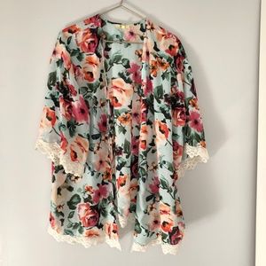 Bright & Colorful Floral Kimono
